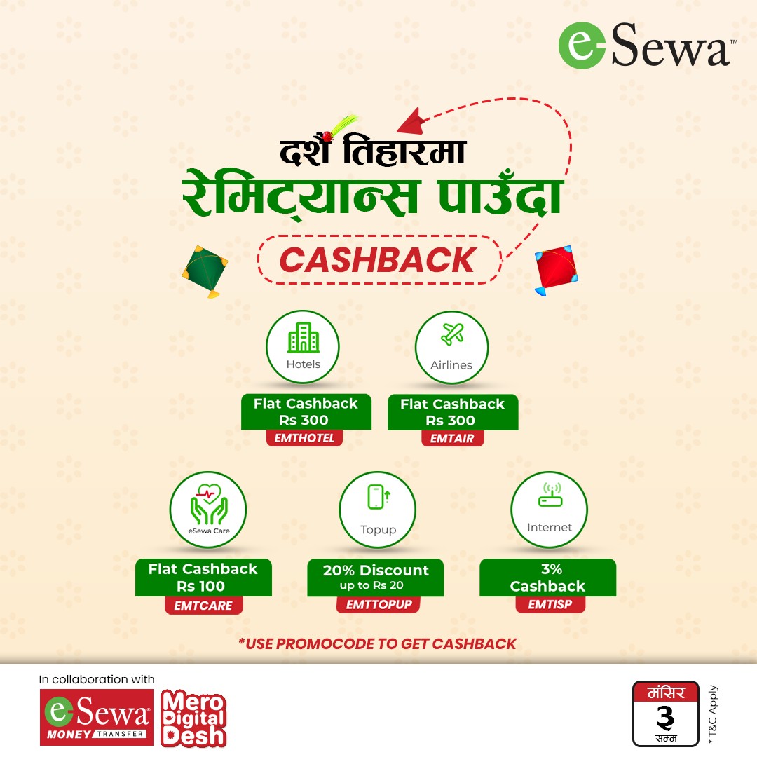 Get a promo code by sending money directly to eSewa wallet from abroad via Esewa Money Transfer - Featured Image